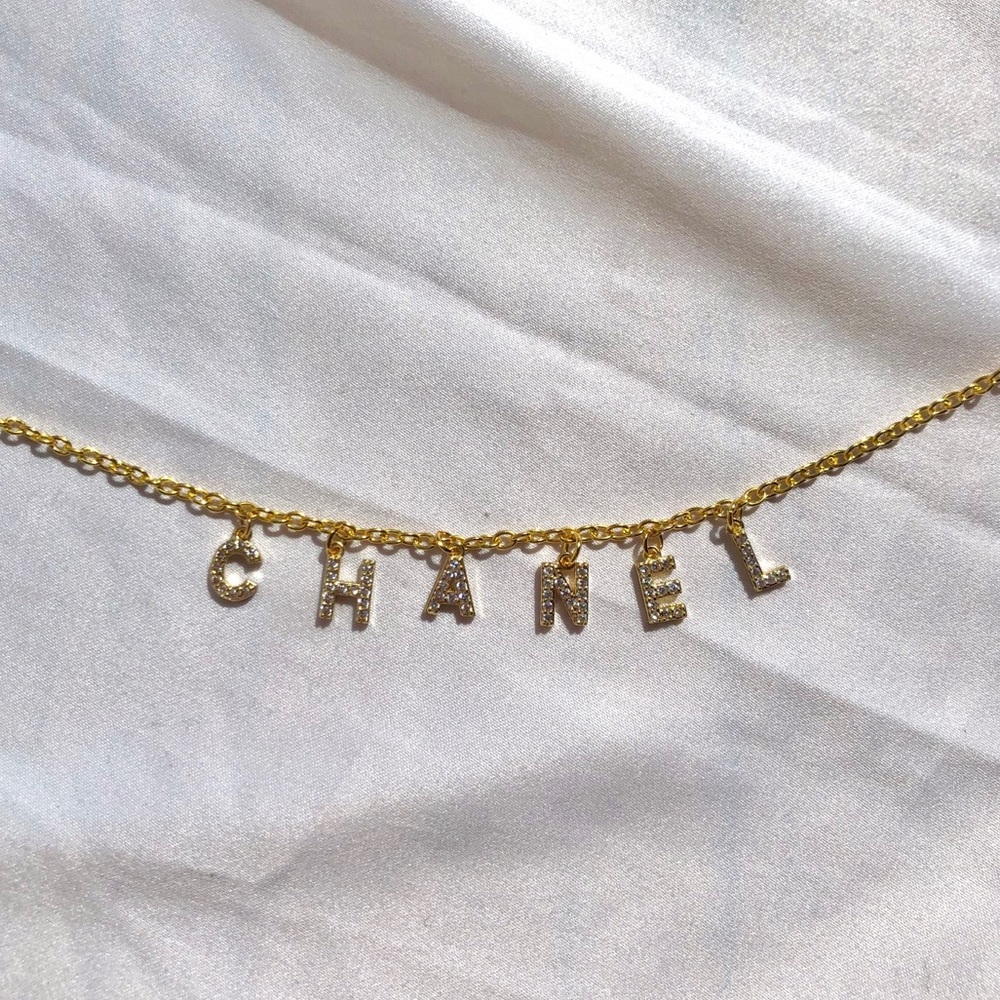 Gold Custom Personalized Name Necklace Choker